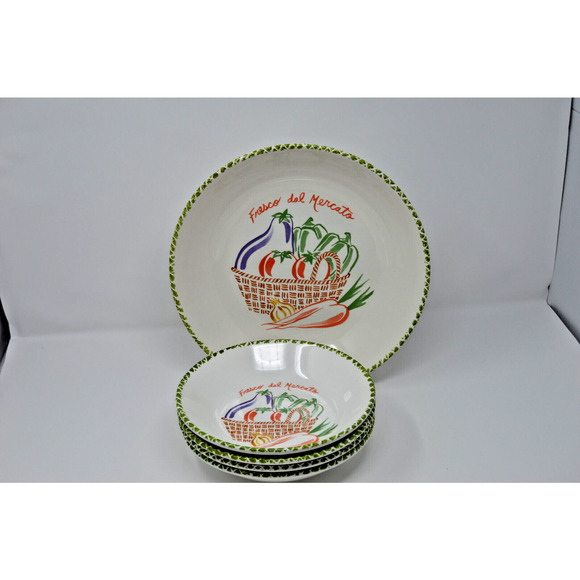 Roma Inc Italy (5) Pc FRESCO DEL MERCATA Pasta/ Salad Set - Picture 2 of 6
